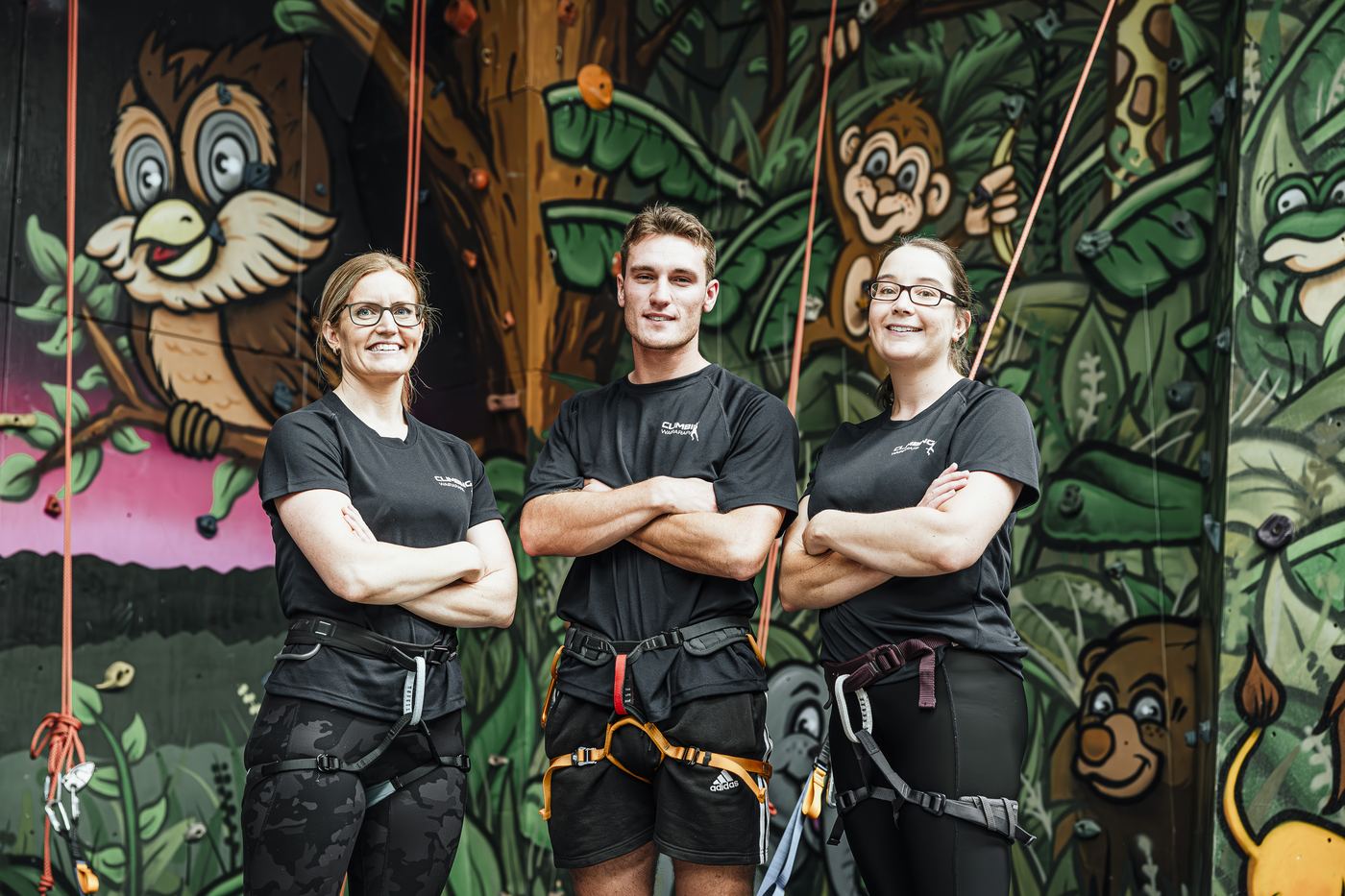 Kelly, Shea and Justine, the Climbing Wairarapa instructor team